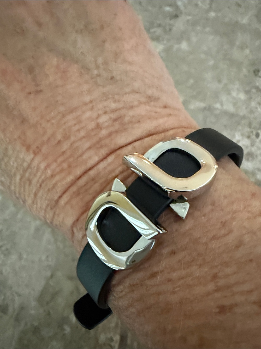 Salvatore Ferragamo NIB Leather BRACELET with Silver Accents ADJUSTABLE. - Picture 16 of 16